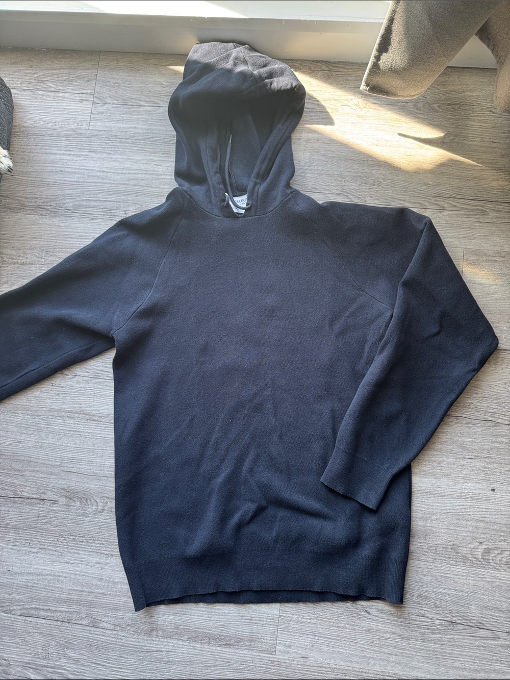 Selected Homme Men's Navy Heavyweight Hooded Sweater - Classic Knit Pullover
